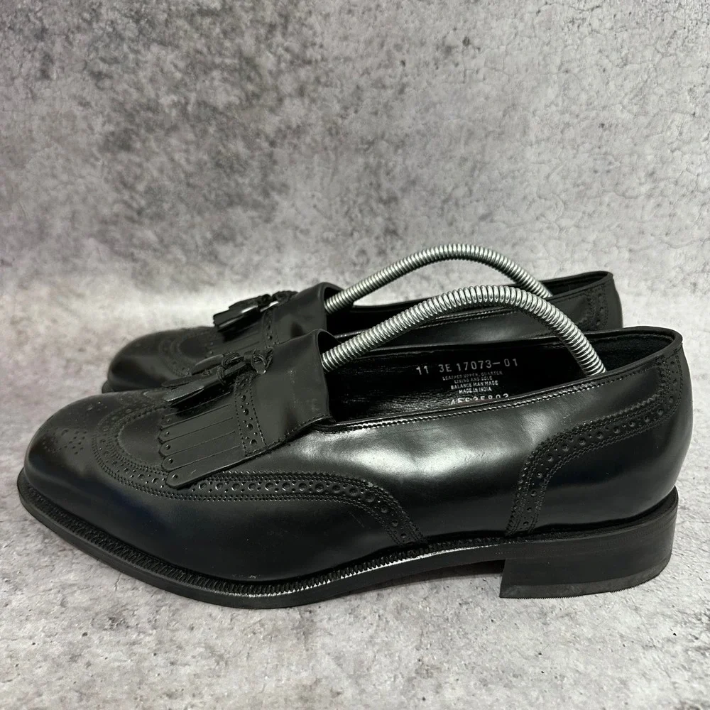 Florsheim Lexington Wingtip Tassel Loafer Mens 11 3E Blk Leather 17073-01 Dress